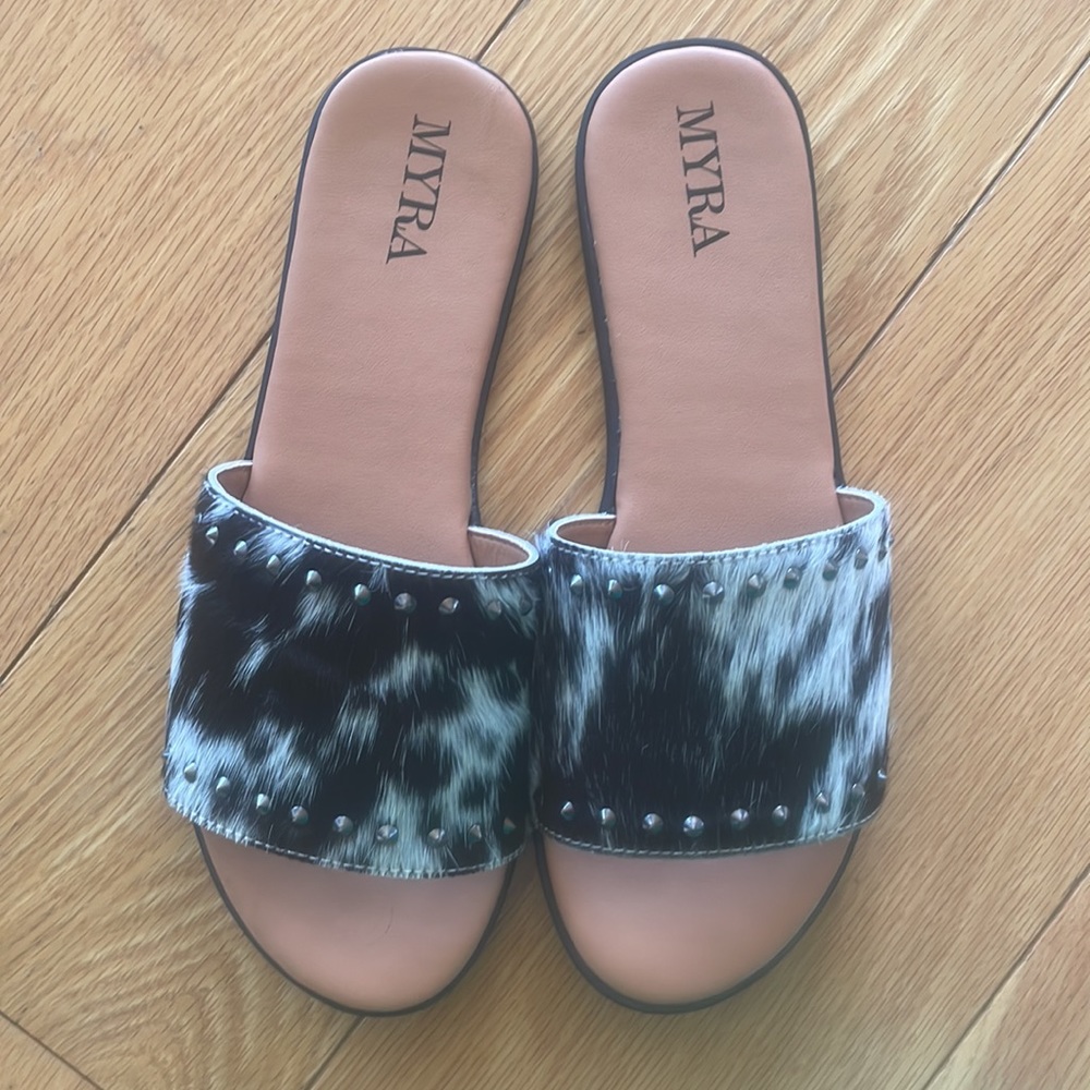 Myra studded cowhide sandals